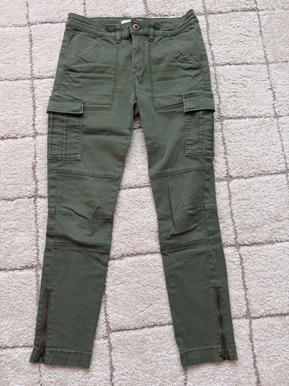 H&M Olive Green Skinny Cargo Pants